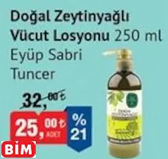 EYÜP SABRİ TUNCER DOĞAL ZEYTİNYAĞLI VÜCUT LOSYONU